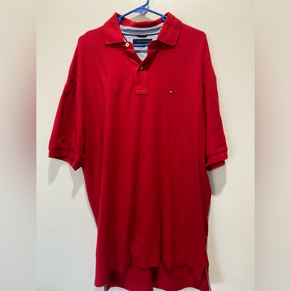 Tommy Hilfiger  Polo Shirt -‎ XLarge Red Cotton